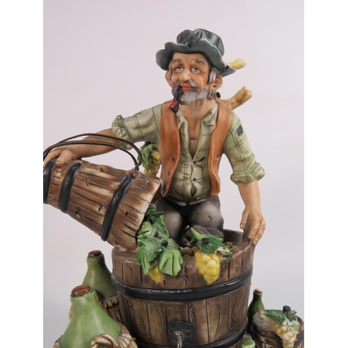 29 - Capodimonte Chianti Wine Maker figurine Model 118 by Giacomo Scotti, approx 11.5