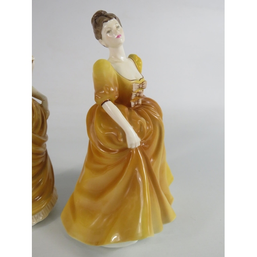 3 - Two Coalport Figurines Ladies of Fashion The Greeting and Christobel (Hairline crack to base).
