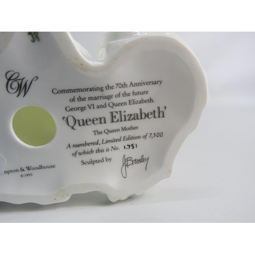 33 - Two Limited Edition Coalport Compton Woodhouse figurines Queen Elizabeth The Queen Mother and Prince... 