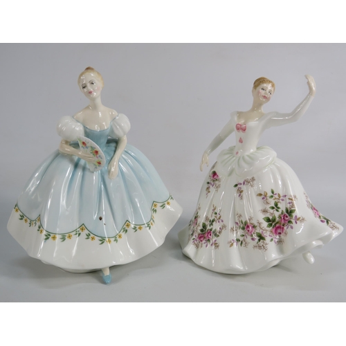 35 - Two Royal Doulton Figurines First Dance HN2803 & Shirley HN2702.