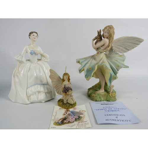 51 - Mixed Figurines lot including Royal Doulton & Wedgwood.