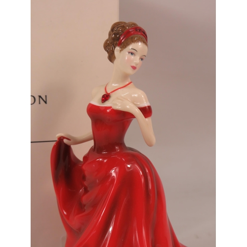 112 - Royal Doulton Pretty ladies For My Love figurine with box and certs.