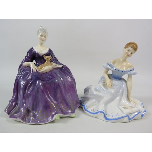 54 - Two Royal Doulton figurines Charlotte HN2421 & Marjorie HN2788.