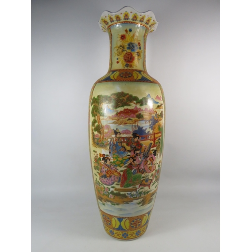 63 - Large Japanese Satsuma floor vase, 31