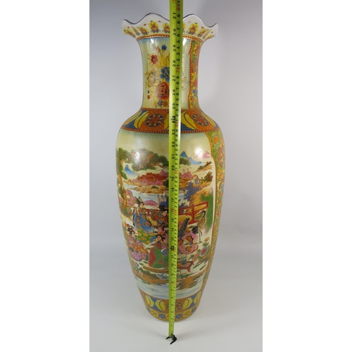 63 - Large Japanese Satsuma floor vase, 31