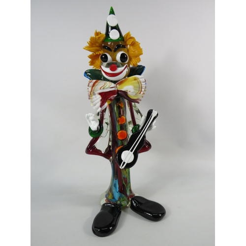 79 - Very Large Murano art glass clown which stand just over 19