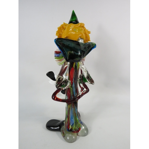 79 - Very Large Murano art glass clown which stand just over 19