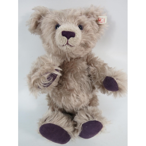 91 - Limited Edition Lilac and Purple Steiff bear, 1928 of 3000.