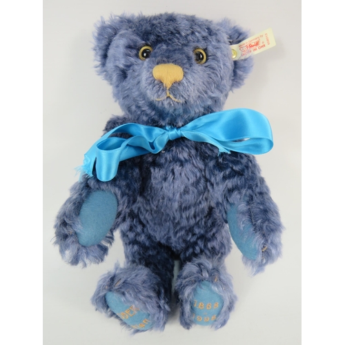 94 - Limited Edition Steiff bear in Blue, Kober WIEN 1868 -1998 1065 OF 1500