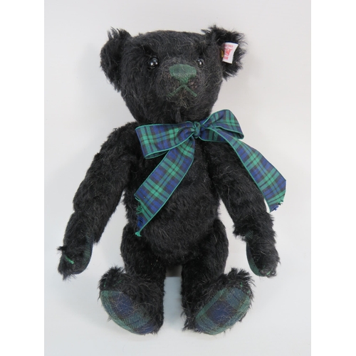 98 - Steiff Limited Edition black musical bear 1034 0f 2000, approx 12