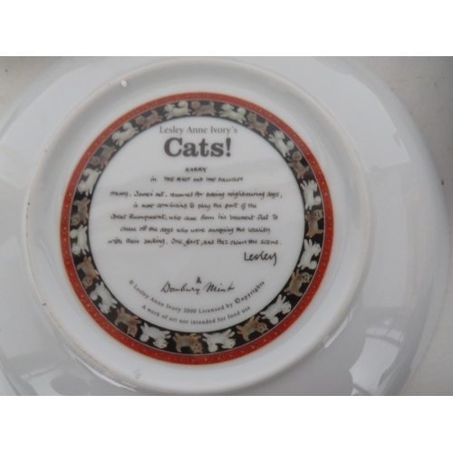 112 - Large Selection of Decorative Cat Plates, some by Danbury Mint. See photos.