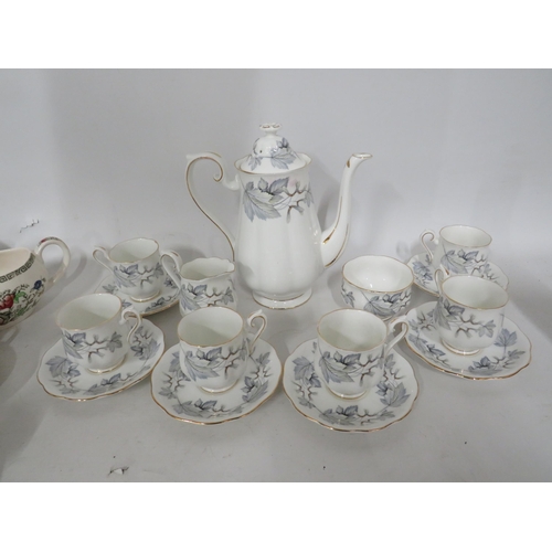 115 - Pretty Teaset by Royal Albert in the Silver Maple pattern along with a Vintage Johnson Bros Teaset i... 