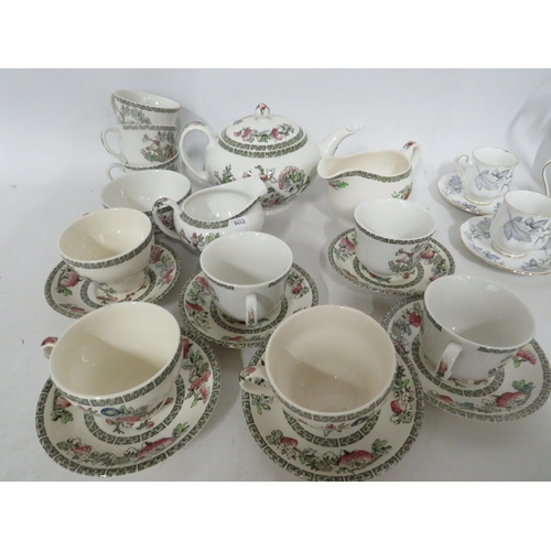 115 - Pretty Teaset by Royal Albert in the Silver Maple pattern along with a Vintage Johnson Bros Teaset i... 