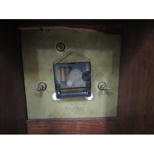 79 - Two Vintage Oak Cased Mantle Clocks. Both have been converted to Quartz Movement and will need batte... 