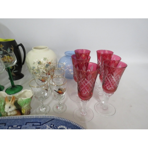 210 - Large selection of various ceramics and glassware.