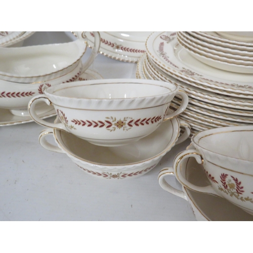 240 - Old english part dinner set by Johnson bros, 47 pieces in total.