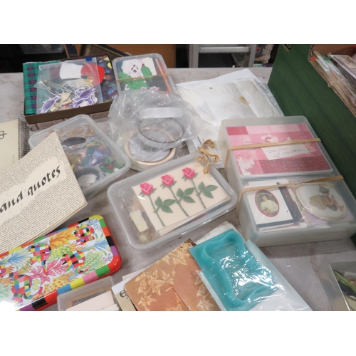 247 - Box of card making and crafting equipment.