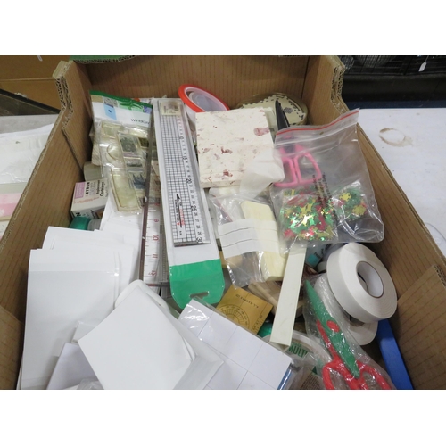 247 - Box of card making and crafting equipment.