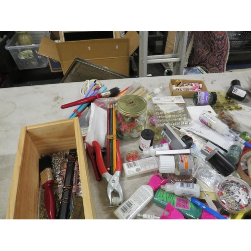 249 - Box of card making and crafting equipment.