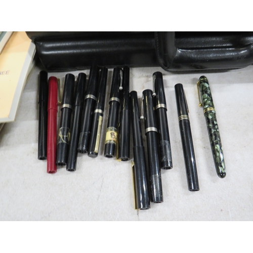 263 - 2 Briefcases containing a large selection of art supplies and caligraphy pens.