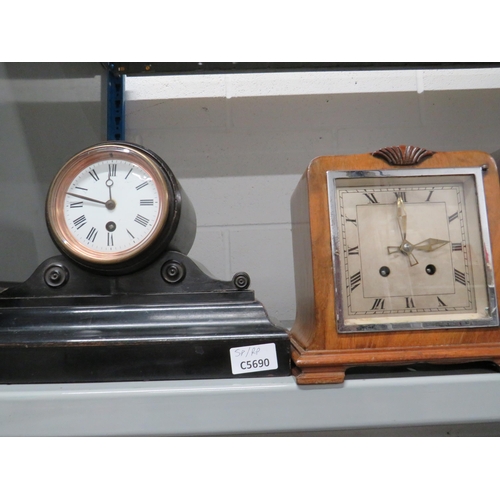 353 - Eight Vintage Mantle Clocks for Spares or Repairs