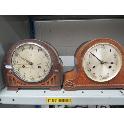 353 - Eight Vintage Mantle Clocks for Spares or Repairs