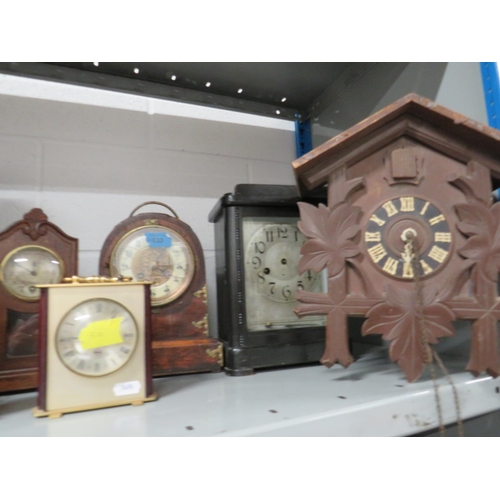 354 - Selection of Vintage clocks for Spares or Repairs