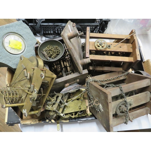 355 - Selection of Vintage Clock Parts. See photos.