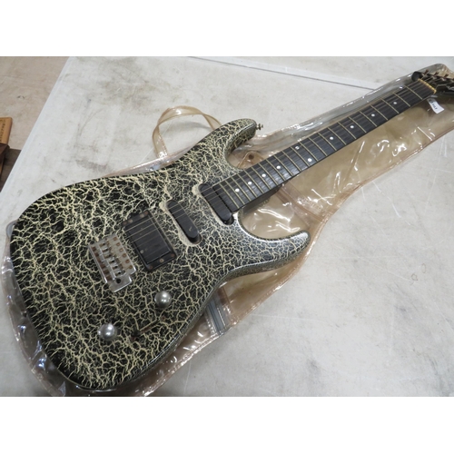 372 - Phantom Rhythm Master, Electric Six String Guitar with clear plastic carry case. See photos.