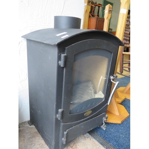 383 - Clark 'Malvern' Solid Fuel fire with glass front, fire bricks. As new and unused condtion with facto... 