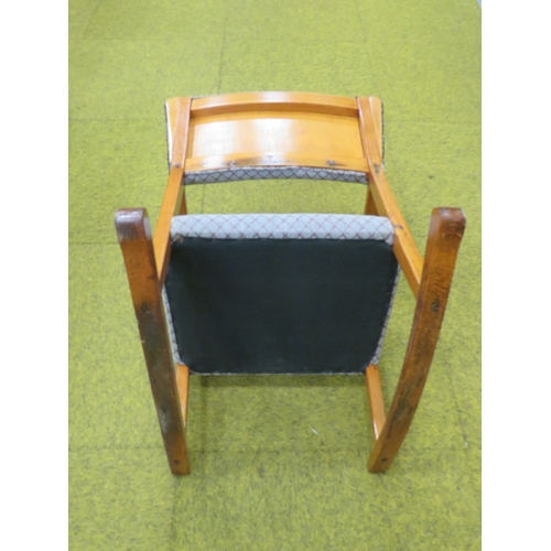 409 - Early to Mid 20th Century Childs or Dolls Rocking chair with good upholstery. Made from light Oak in... 