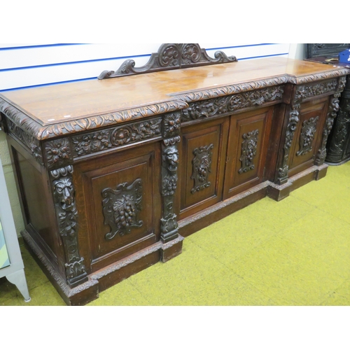 419 - Lovely Mid 19th Century Dining or Buffet Cabinet heavily constructed from Oak with great colour and ... 