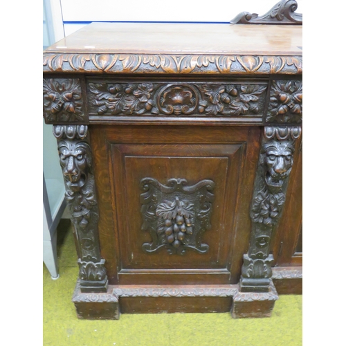 419 - Lovely Mid 19th Century Dining or Buffet Cabinet heavily constructed from Oak with great colour and ... 