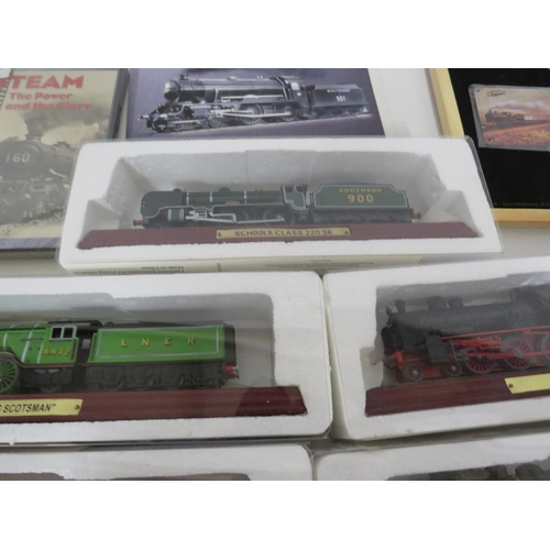 288 - Five Atlas edition model trains in boxes.