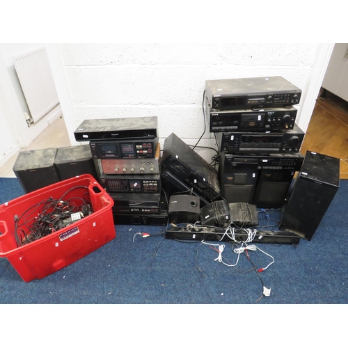 319 - Large seelction of various Sony, Rotel, Panosonic and Toshiba sound systems. See pics.