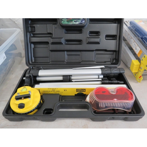 331 - Boxed powermaster laser level set.