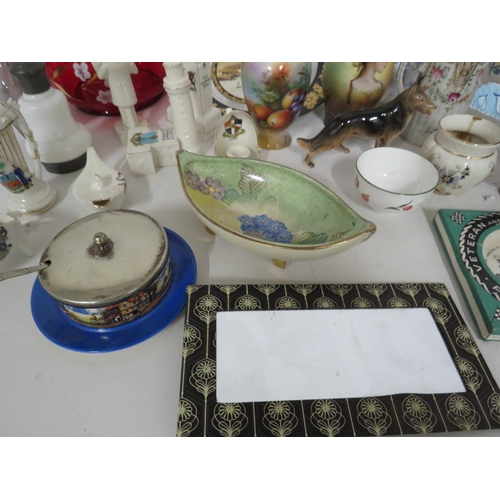 348 - Mixed lot including Royal Doulton, Grays pottery, Poole, art glass etc.