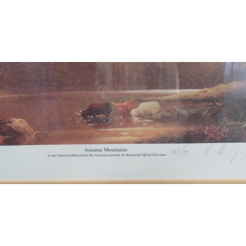 446 - Two Full Colour Ltd Edition prints of Highland Scenes after Raymond Alfred Gilronan. 628/ + 769/850 ... 