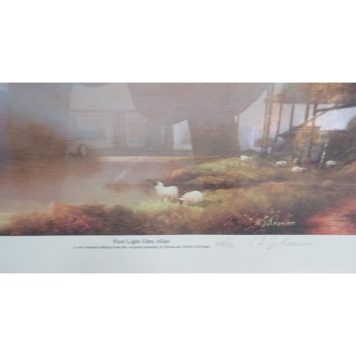 446 - Two Full Colour Ltd Edition prints of Highland Scenes after Raymond Alfred Gilronan. 628/ + 769/850 ... 