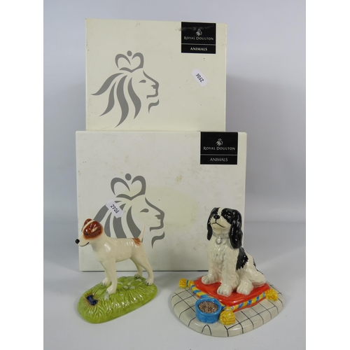 135 - Two Royal Doulton The Toy dog collection figurines Jack Russell and King Charles Cavalier, both with... 