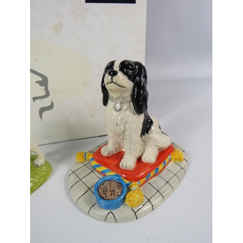 135 - Two Royal Doulton The Toy dog collection figurines Jack Russell and King Charles Cavalier, both with... 