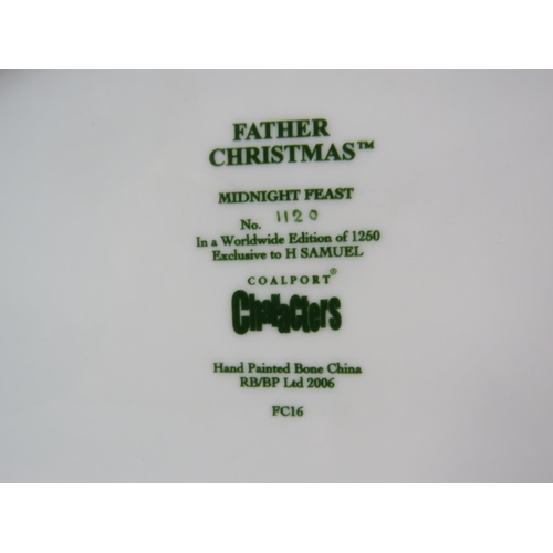 172 - Coalport Characters Raymond Briggs Limited Edition Father Christmas Figurine Midnight Feast, with bo... 