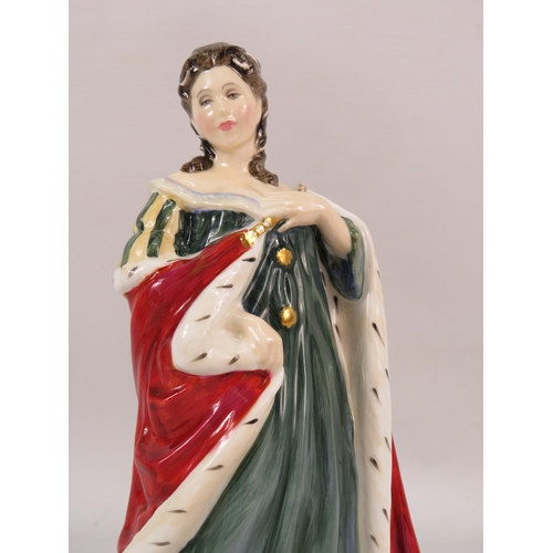 174 - Limited Edition Royal Doulton Queens of the Realm figurine Queen Anne , HN3141, 1356 OF 5000. 8.5
