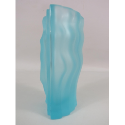 183 - Desna Uranium art deco blue stylefrosted glass 