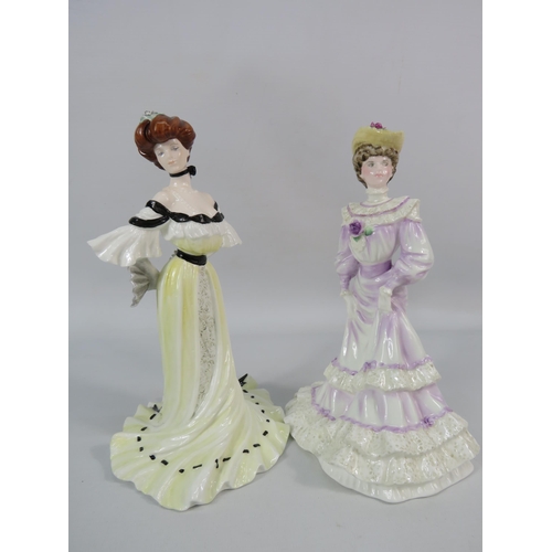 187 - Two Limited Edition Coalport Golden Age figurines.