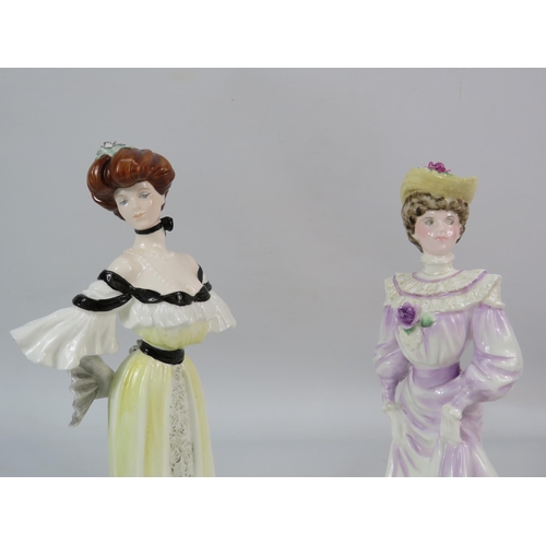 187 - Two Limited Edition Coalport Golden Age figurines.