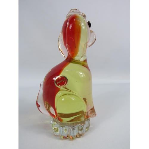 200 - Murano Uranium glass dog paperweight, 6 3/4