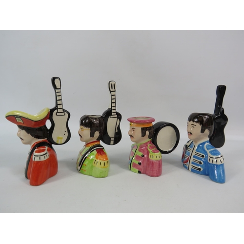 209 - Lorna Bailey The beatles story set of four Sgt Pepper character jugs, approx 5