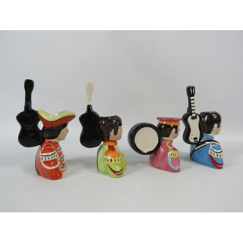 209 - Lorna Bailey The beatles story set of four Sgt Pepper character jugs, approx 5