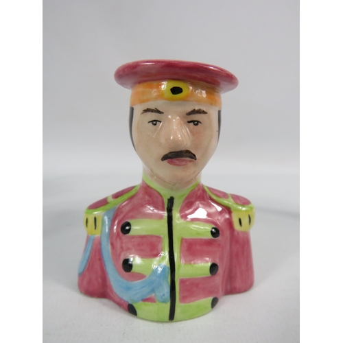 209 - Lorna Bailey The beatles story set of four Sgt Pepper character jugs, approx 5